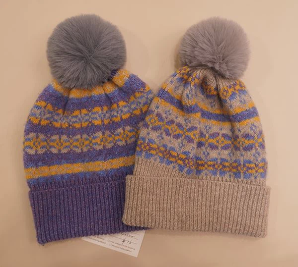 Mixed Yarn Knitted Hat